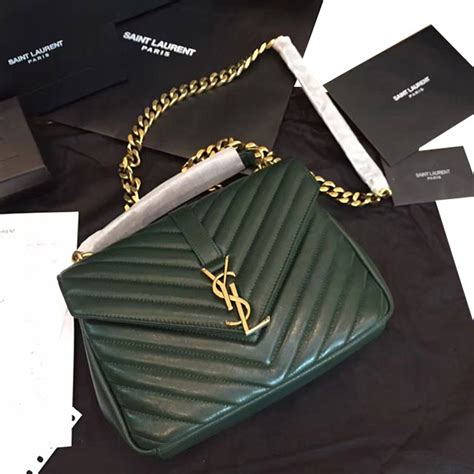 ysl green shoulder bag